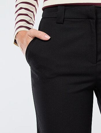Pantaloni da tailleur tinta unita taglio dritto