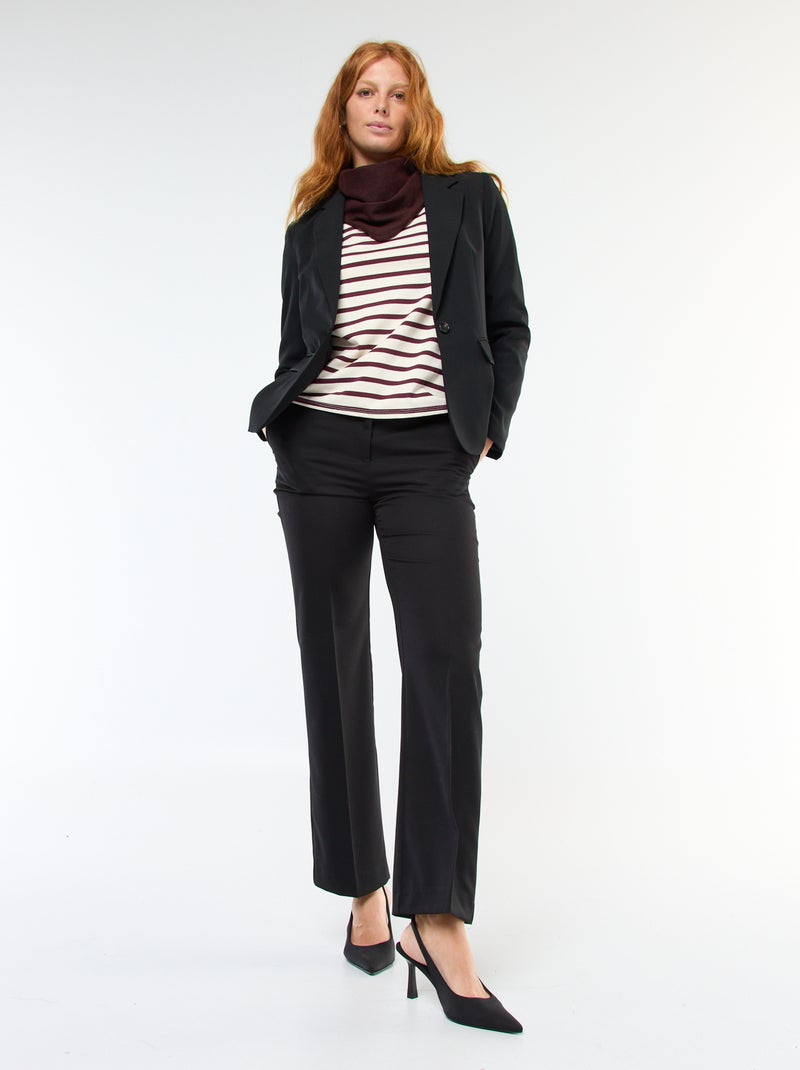 Pantaloni da tailleur tinta unita taglio dritto Nero - Kiabi