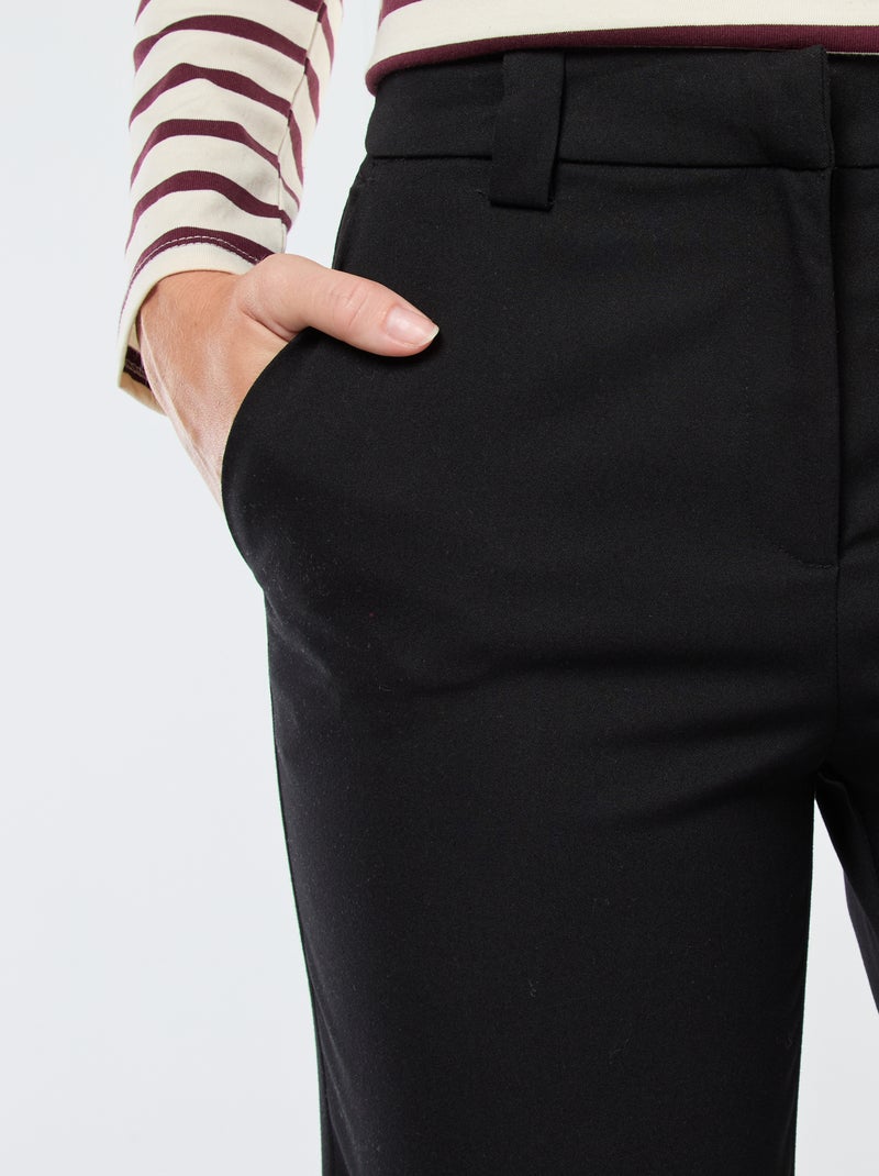 Pantaloni da tailleur tinta unita taglio dritto Nero - Kiabi