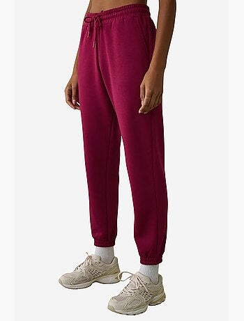 Pantaloni da tuta a vita alta con dettaglio da annodare, garzati penti