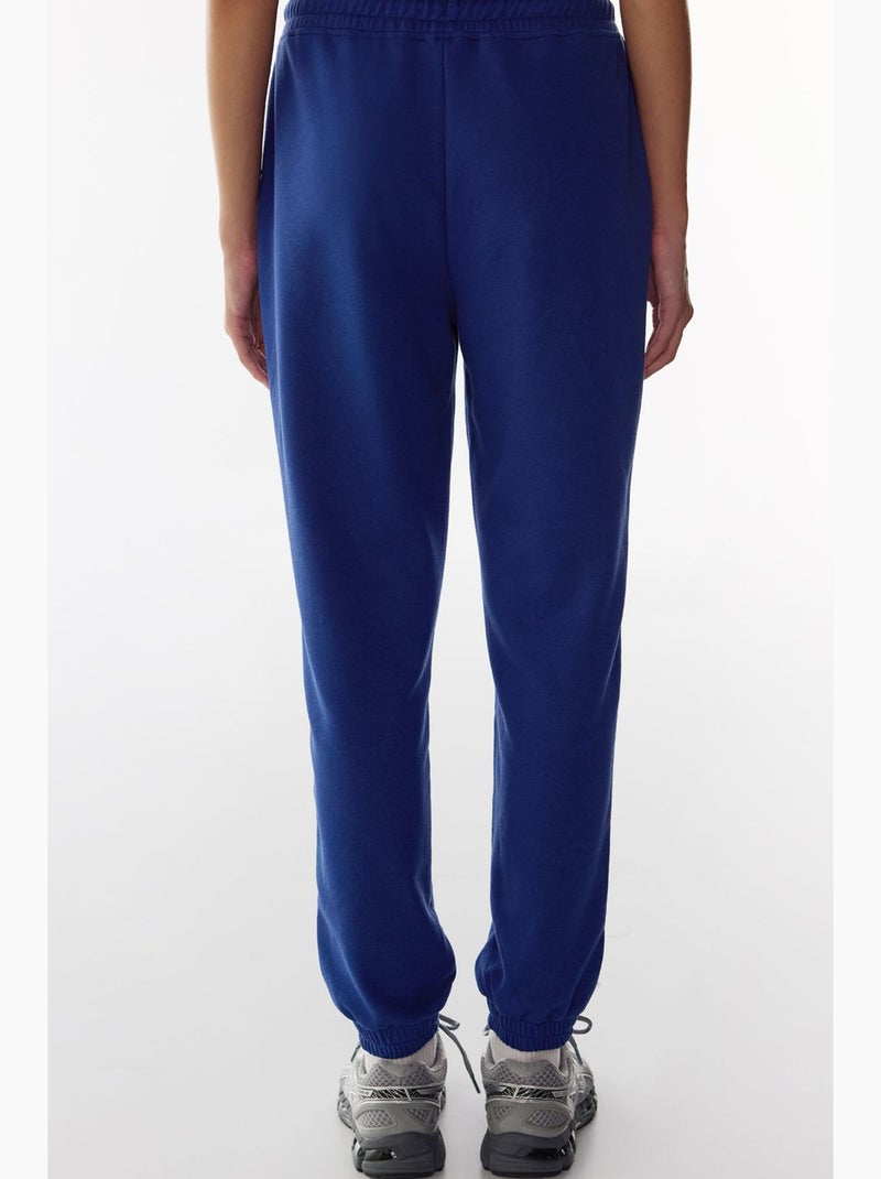 Pantaloni da tuta a vita alta con polsini elastici penti Blu cobalto - Kiabi