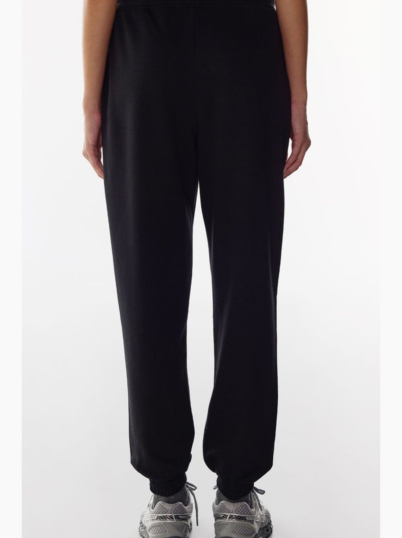 Pantaloni da tuta a vita alta con polsini elastici penti Nero - Kiabi