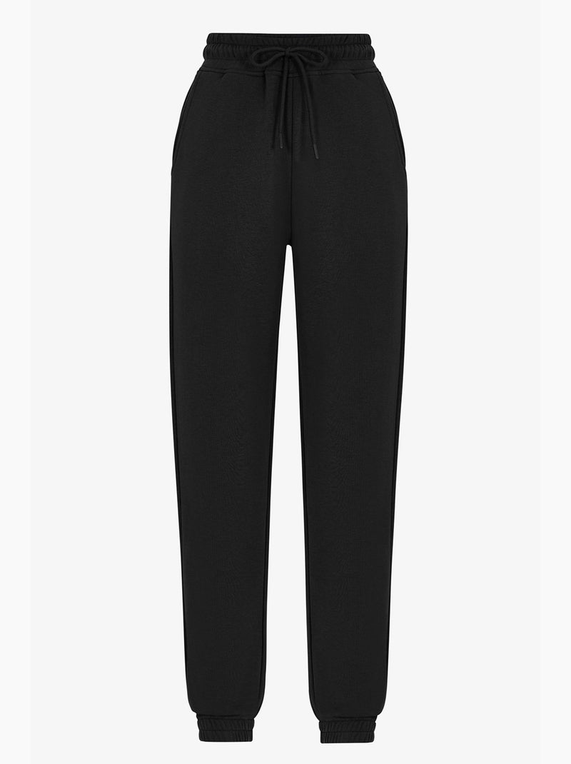 Pantaloni da tuta a vita alta con polsini elastici penti Nero - Kiabi