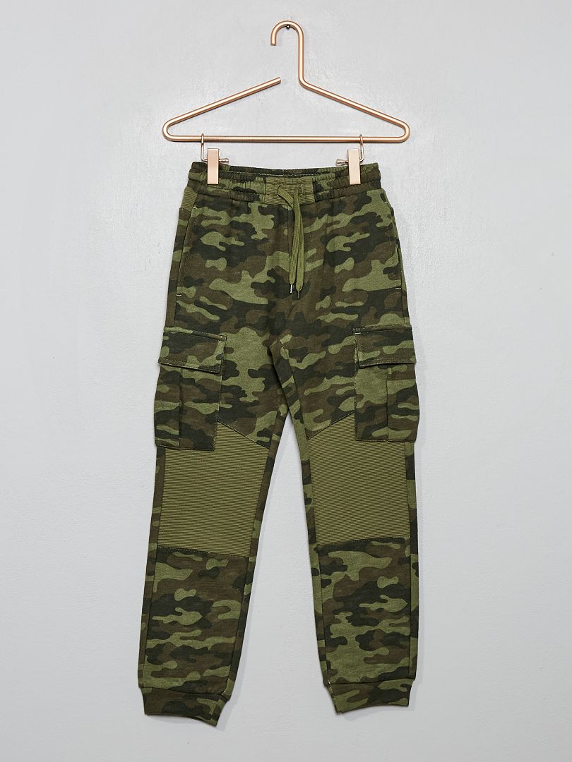 Pantaloni da tuta con tasche kaki militare - Kiabi