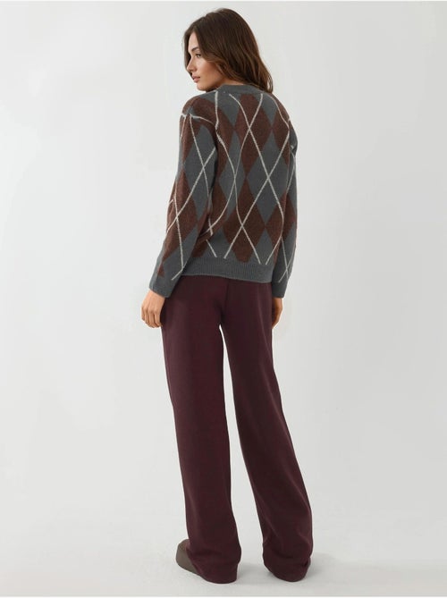 Pantaloni da tuta da donna a gamba larga in misto cotone hiccup - Kiabi Pantaloni da tuta da donna a gamba larga in misto cotone hiccup - Kiabi