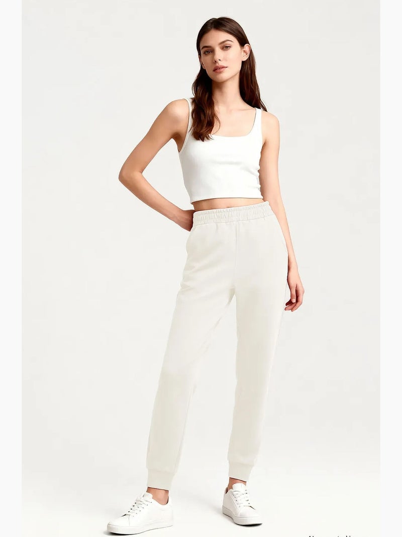 Pantaloni da tuta da donna in misto cotone tommy Bianco sporco - Kiabi
