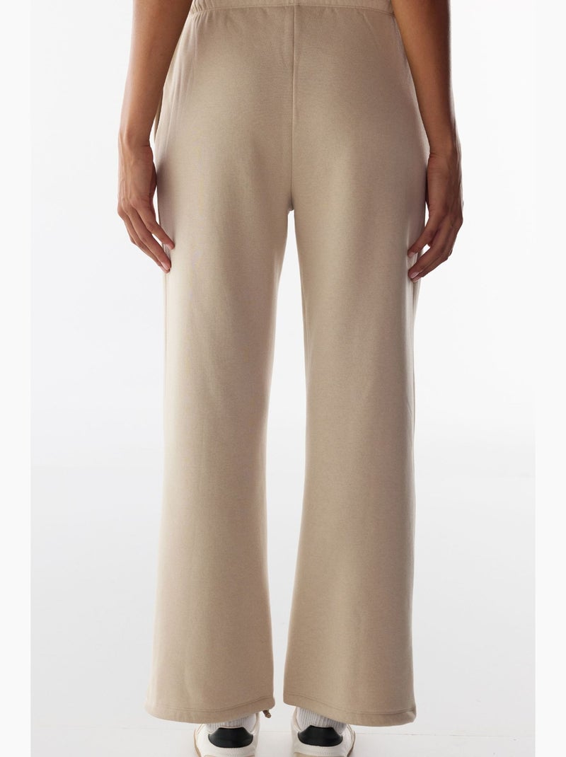 Pantaloni da tuta larghi con vita regolabile penti Beige argilla - Kiabi