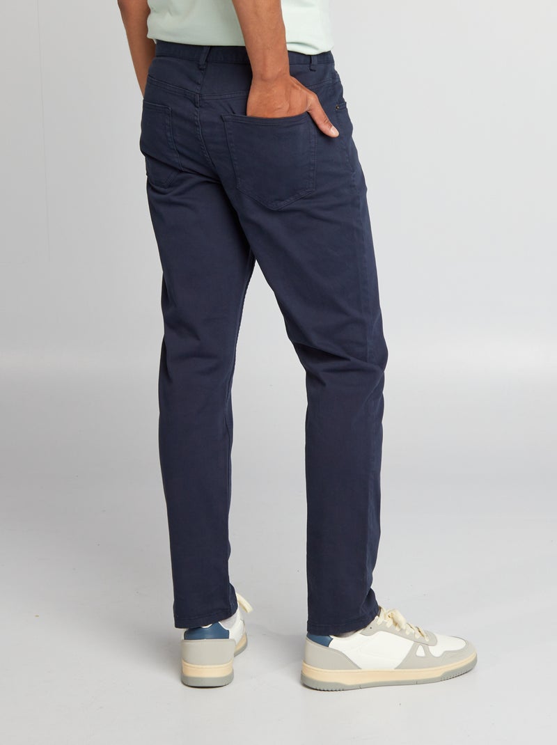 Pantaloni da uomo slim fit a 5 tasche BLU - Kiabi