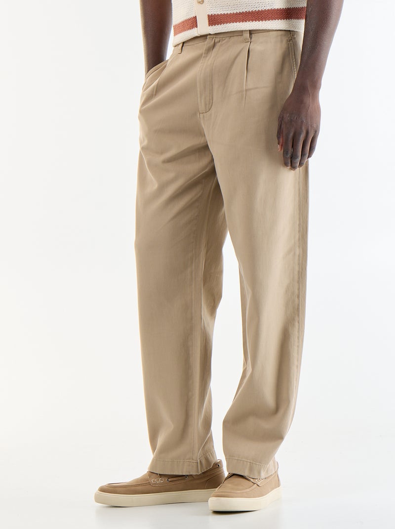 Pantaloni dal tocco morbido Beige - Kiabi