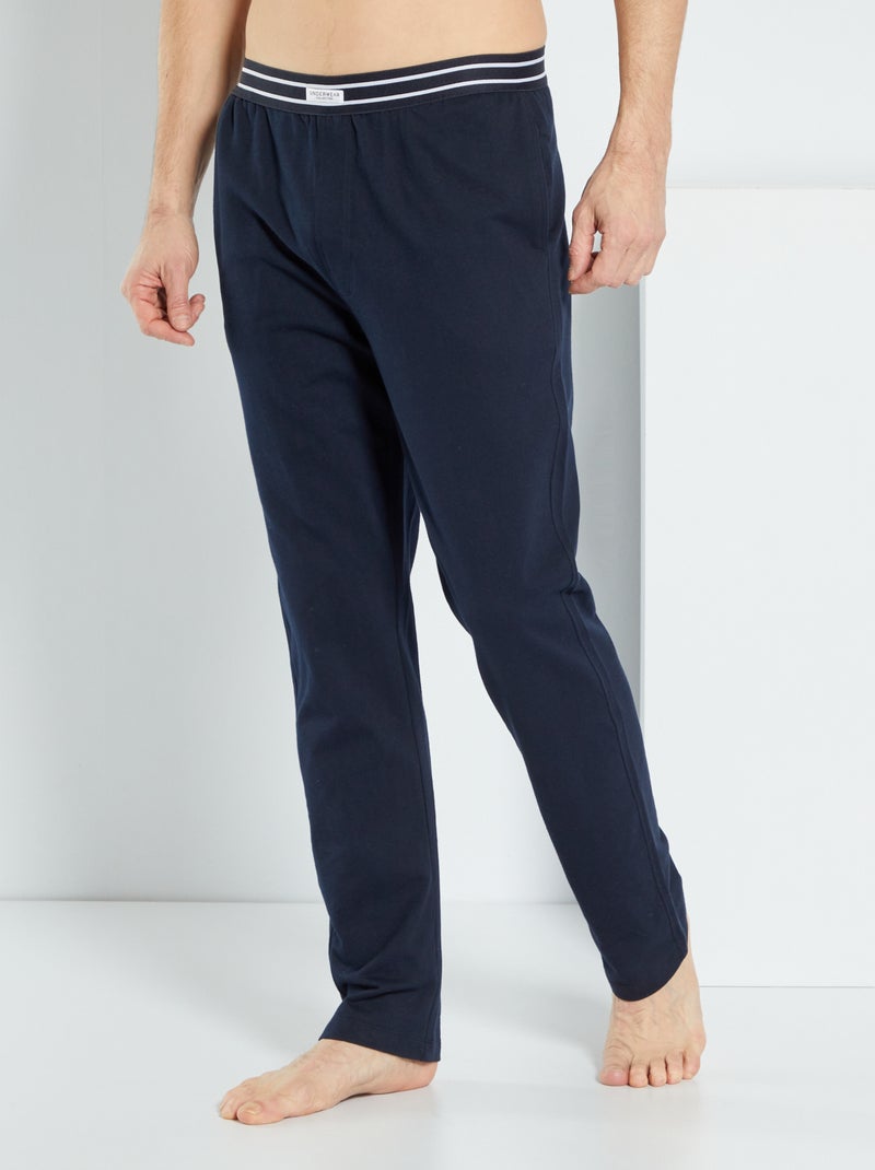 Pantaloni del pigiama in french terry blu - Kiabi