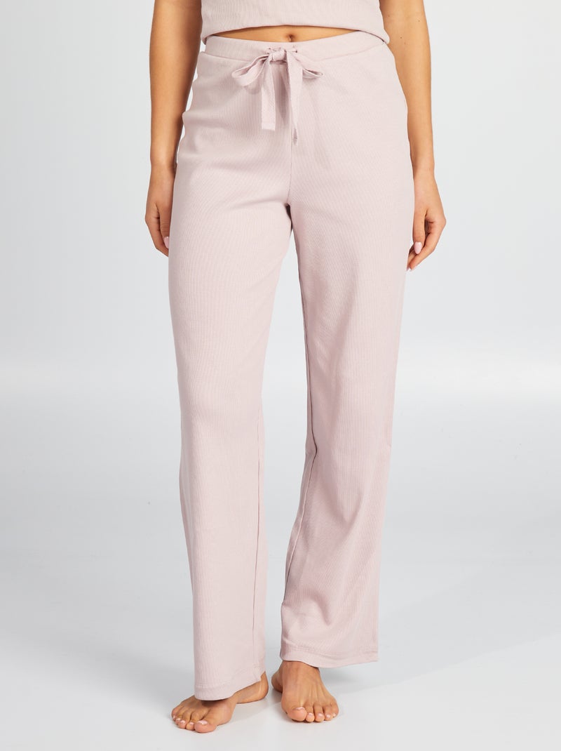 Pantaloni del pigiama larghi con bordo a costine VIOLA - Kiabi