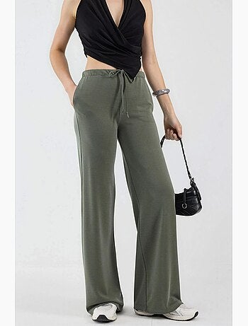 Pantaloni della tuta a gamba ampia con vita con coulisse busem