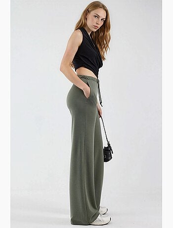 Pantaloni della tuta a gamba ampia con vita con coulisse busem