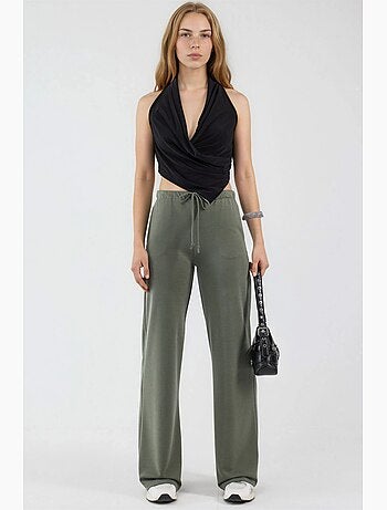 Pantaloni della tuta a gamba ampia con vita con coulisse busem