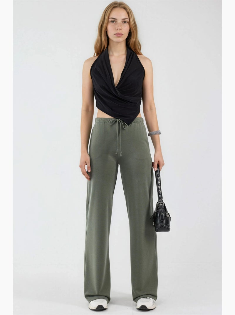 Pantaloni della tuta a gamba ampia con vita con coulisse busem Cachi - Kiabi