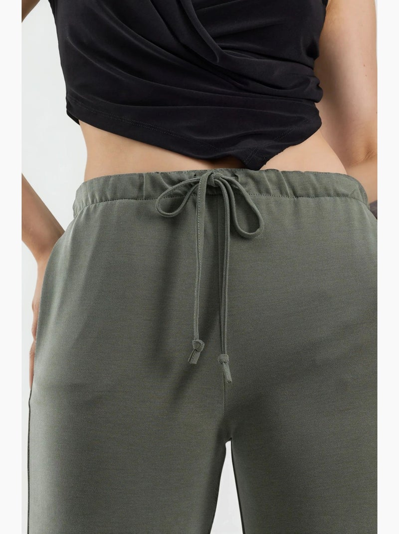 Pantaloni della tuta a gamba ampia con vita con coulisse busem Cachi - Kiabi
