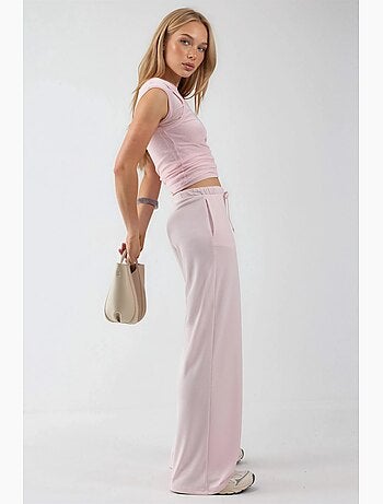 Pantaloni della tuta a gamba ampia con vita con coulisse busem