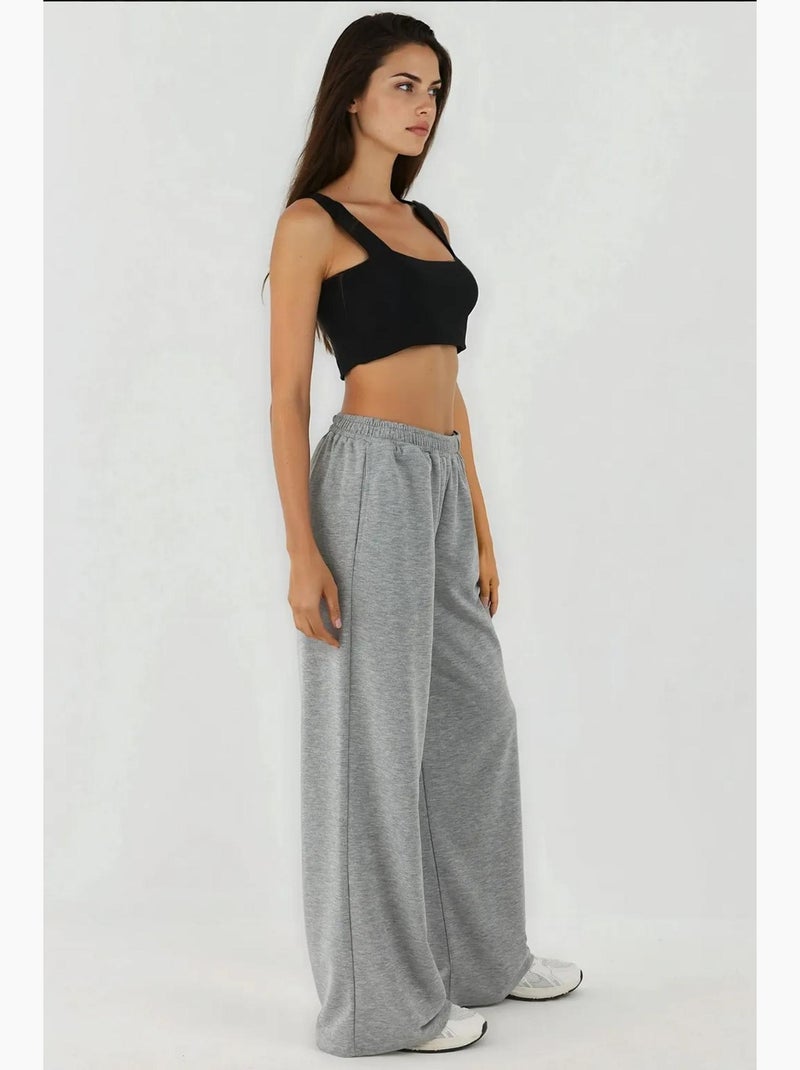 Pantaloni della tuta a gamba ampia con vita elasticizzata hiccup Grigio chiaro - Kiabi