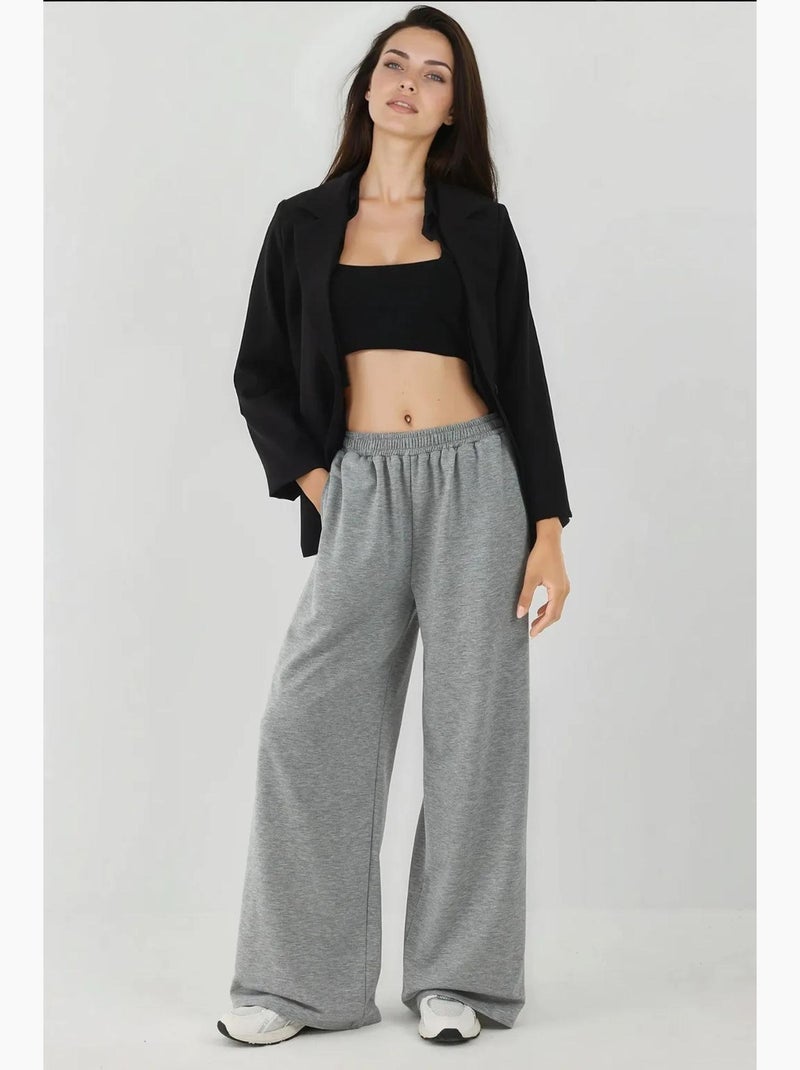 Pantaloni della tuta a gamba ampia con vita elasticizzata hiccup Grigio chiaro - Kiabi