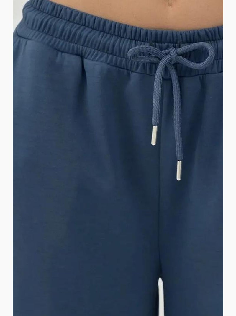 Pantaloni della tuta a gamba ampia in modal soft touch hiccup Blu laguna - Kiabi