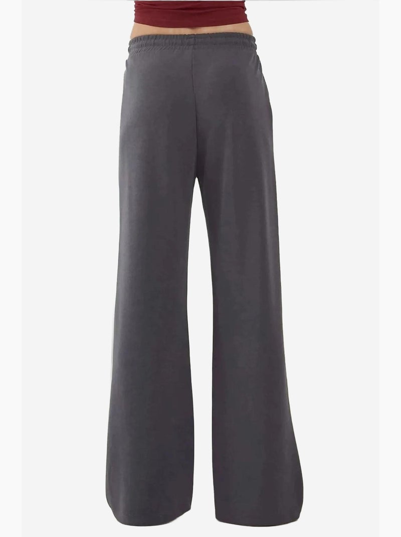 Pantaloni della tuta a gamba ampia in modal soft touch hiccup Grigio nero - Kiabi