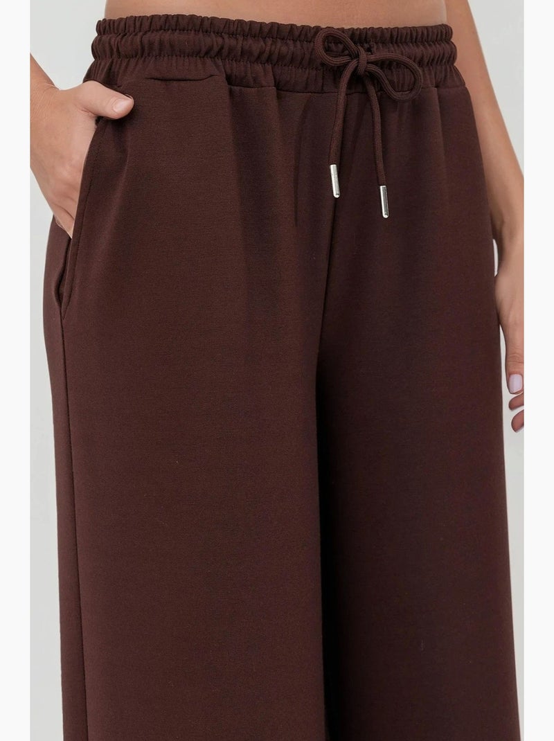 Pantaloni della tuta a gamba ampia in modal soft touch hiccup Marrone cioccolato - Kiabi