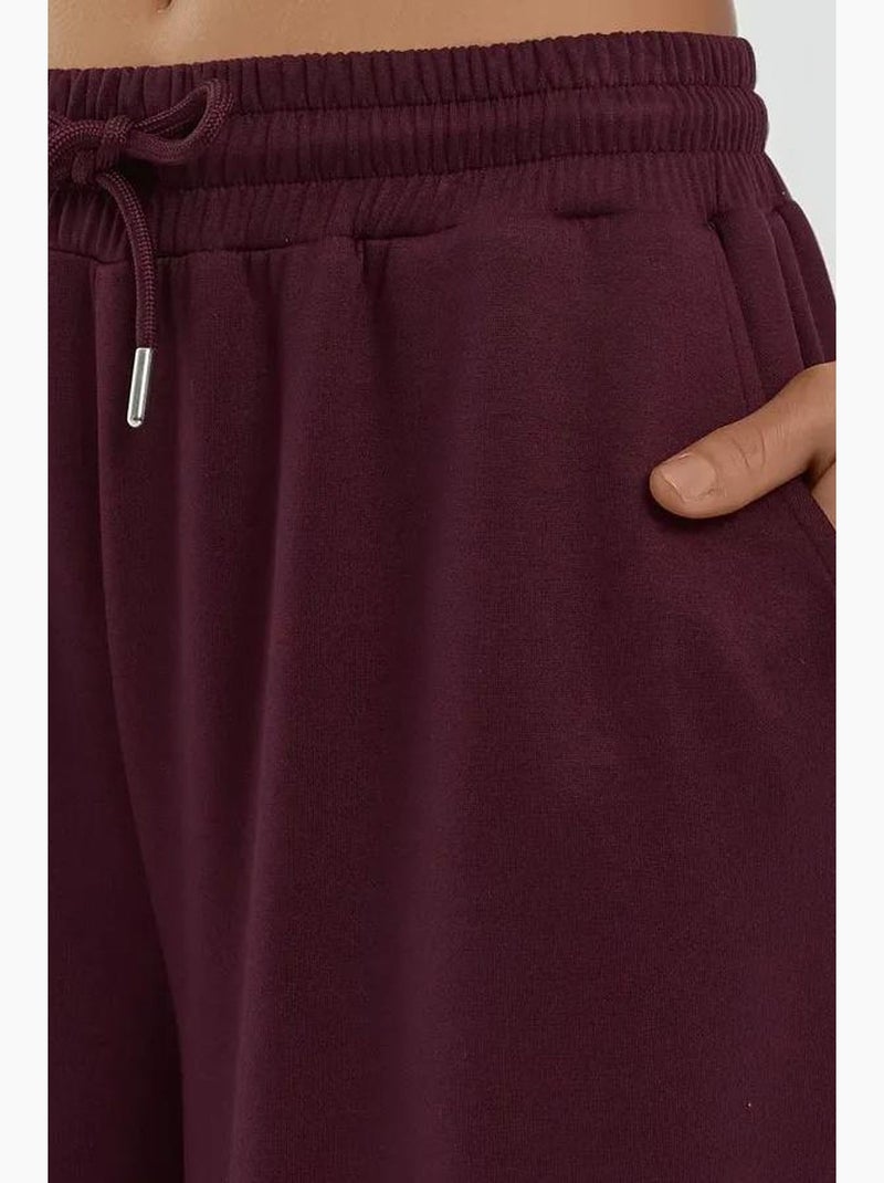 Pantaloni della tuta a gamba ampia in modal soft touch hiccup Rosso bordeaux - Kiabi