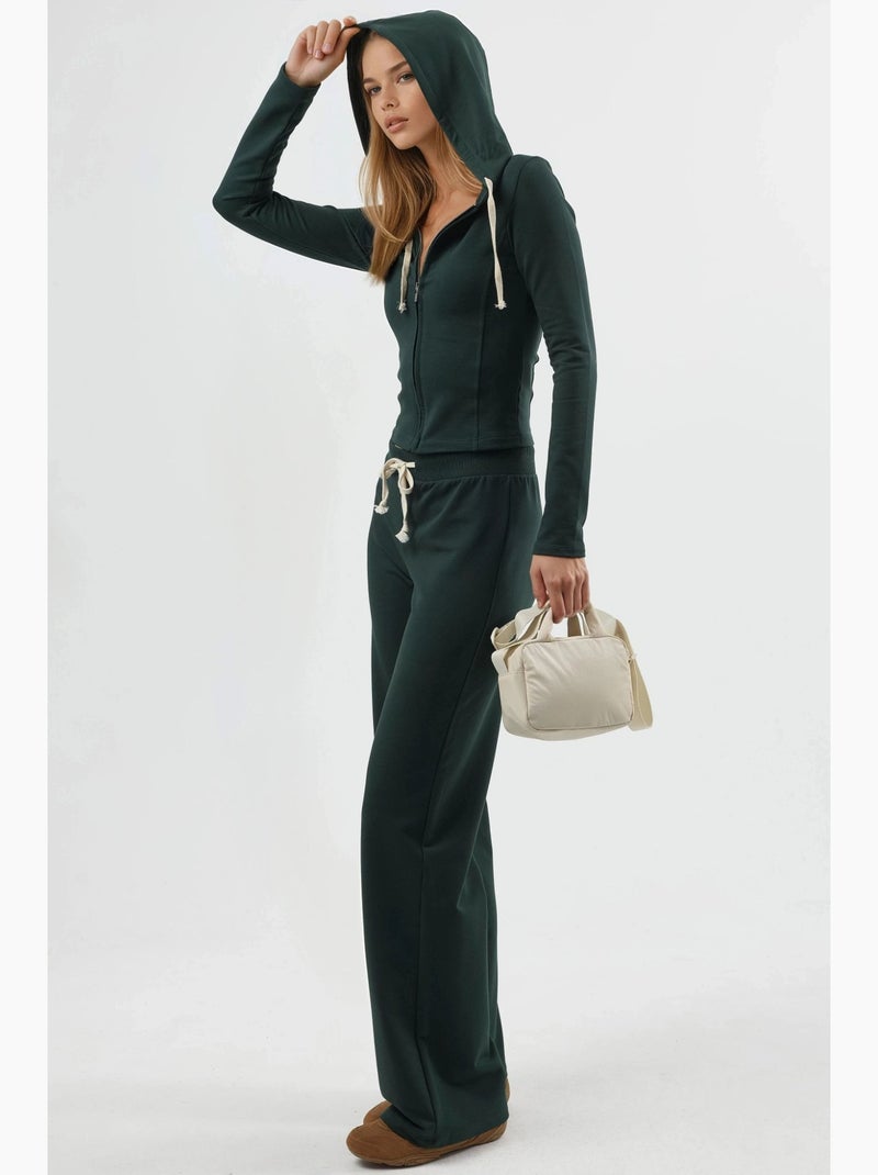 Pantaloni della tuta a gamba dritta con coulisse busem Verde scuro - Kiabi