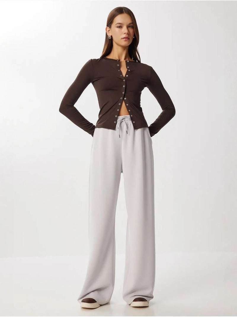Pantaloni della tuta a gamba larga con vita a coulisse istanbul Grigio perla - Kiabi