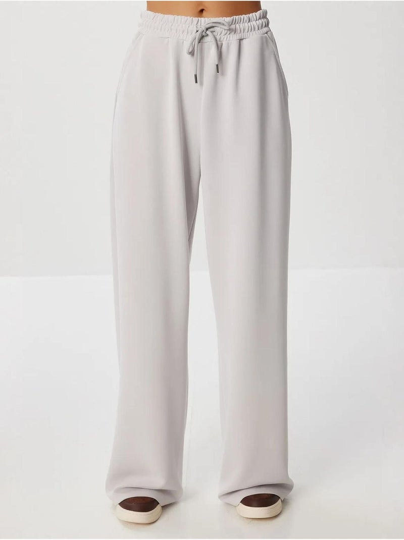 Pantaloni della tuta a gamba larga con vita a coulisse istanbul Grigio perla - Kiabi