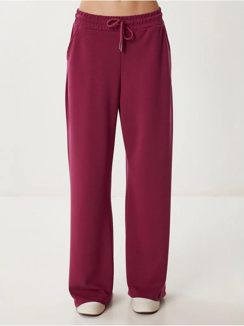 Pantaloni della tuta a gamba larga con vita a coulisse istanbul Magenta - Kiabi