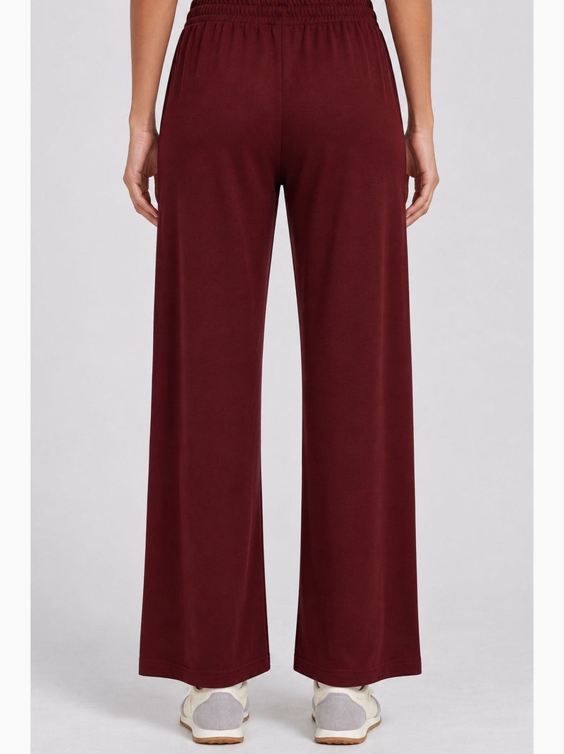 Pantaloni della tuta a gamba larga con vita a coulisse istanbul Rosso bordeaux - Kiabi