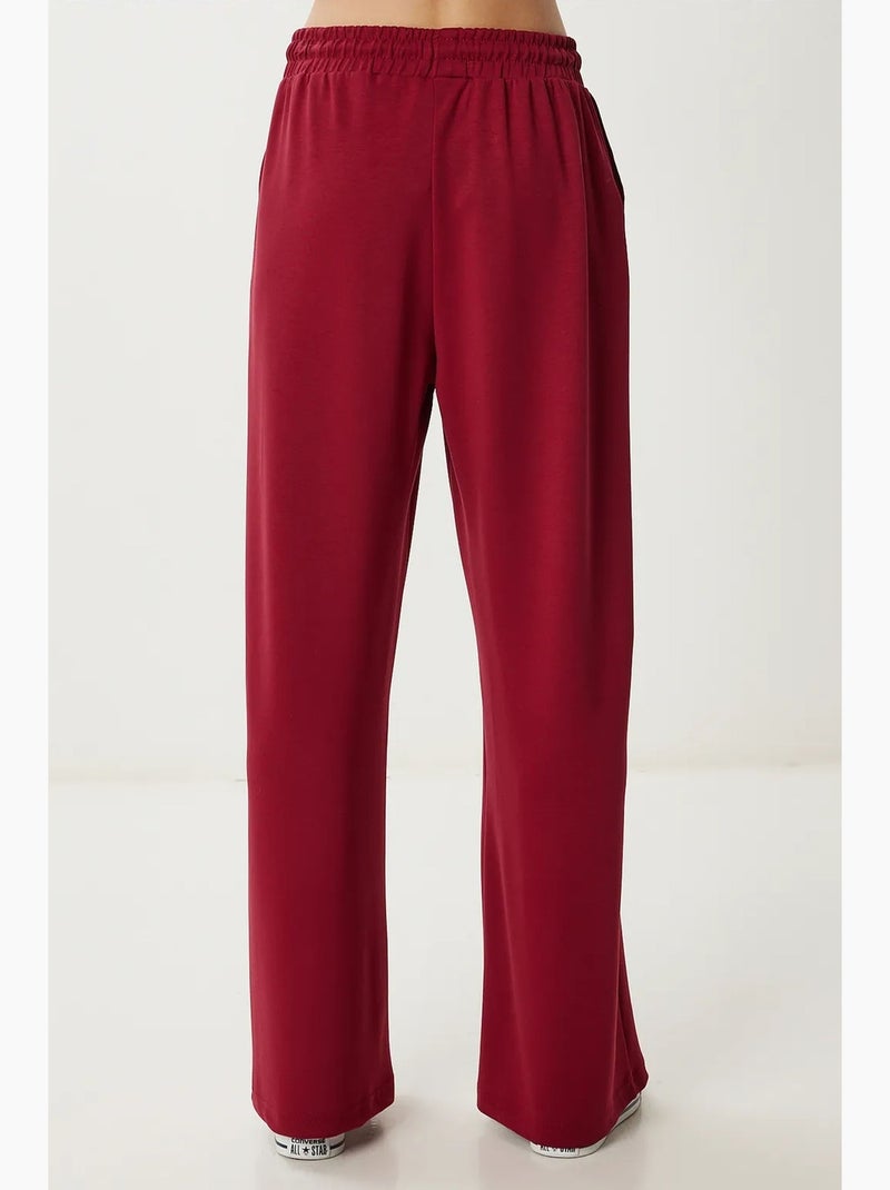 Pantaloni della tuta a gamba larga con vita a coulisse istanbul Rosso cashmere - Kiabi