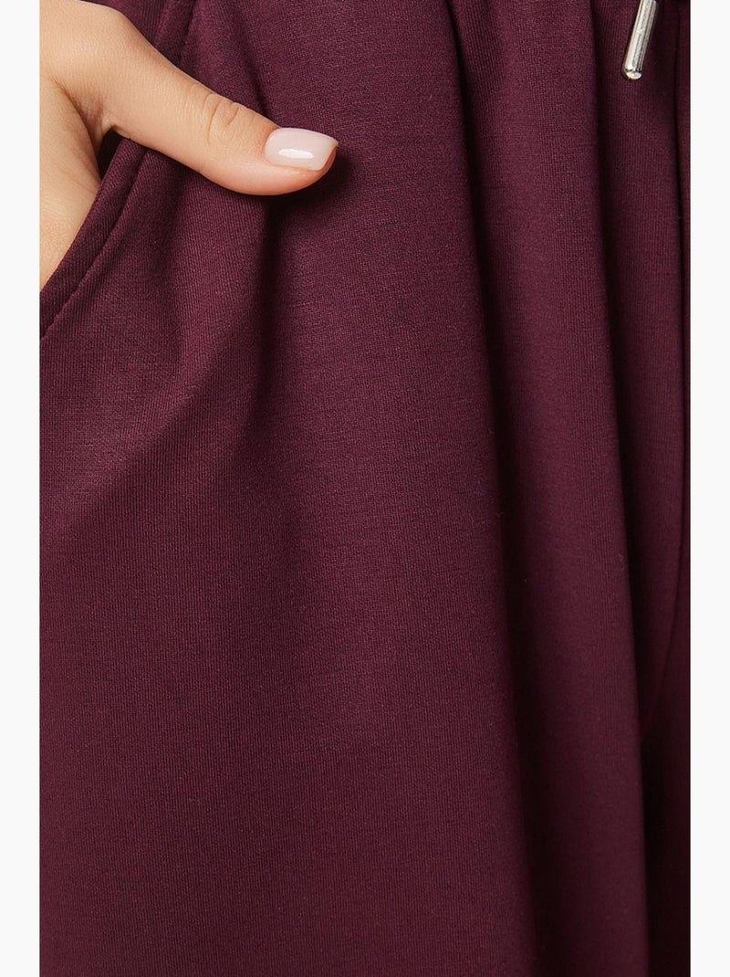 Pantaloni della tuta a gamba larga con vita a coulisse istanbul Rosso granata - Kiabi