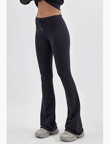 Pantaloni della tuta a zampa a vita media con coulisse busem