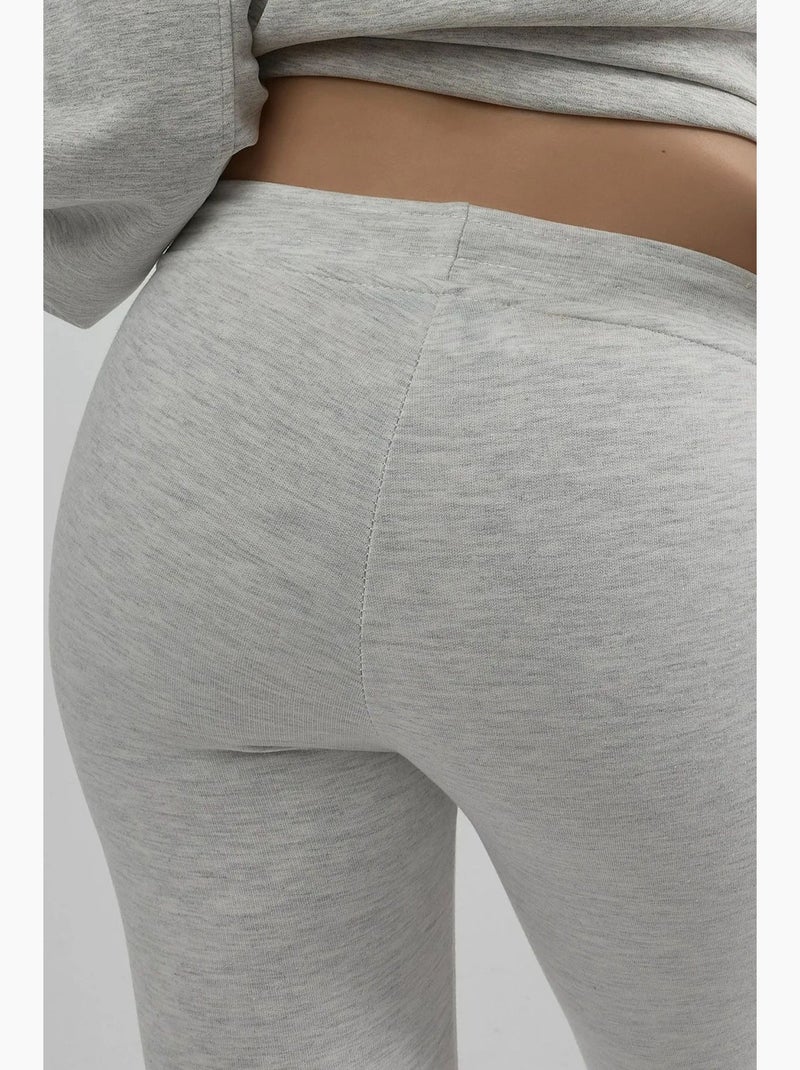 Pantaloni della tuta a zampa a vita media con coulisse busem Grigio chiaro - Kiabi