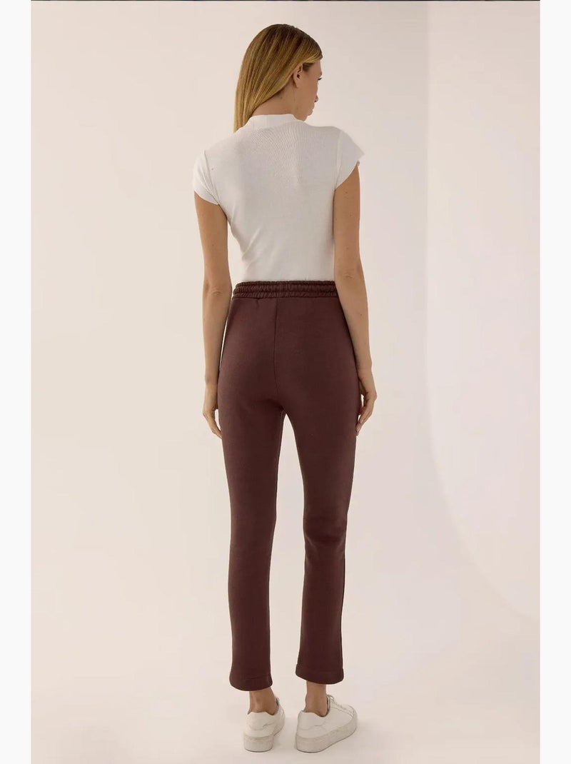 Pantaloni della tuta aderenti con cordoncino hiccup Marrone - Kiabi