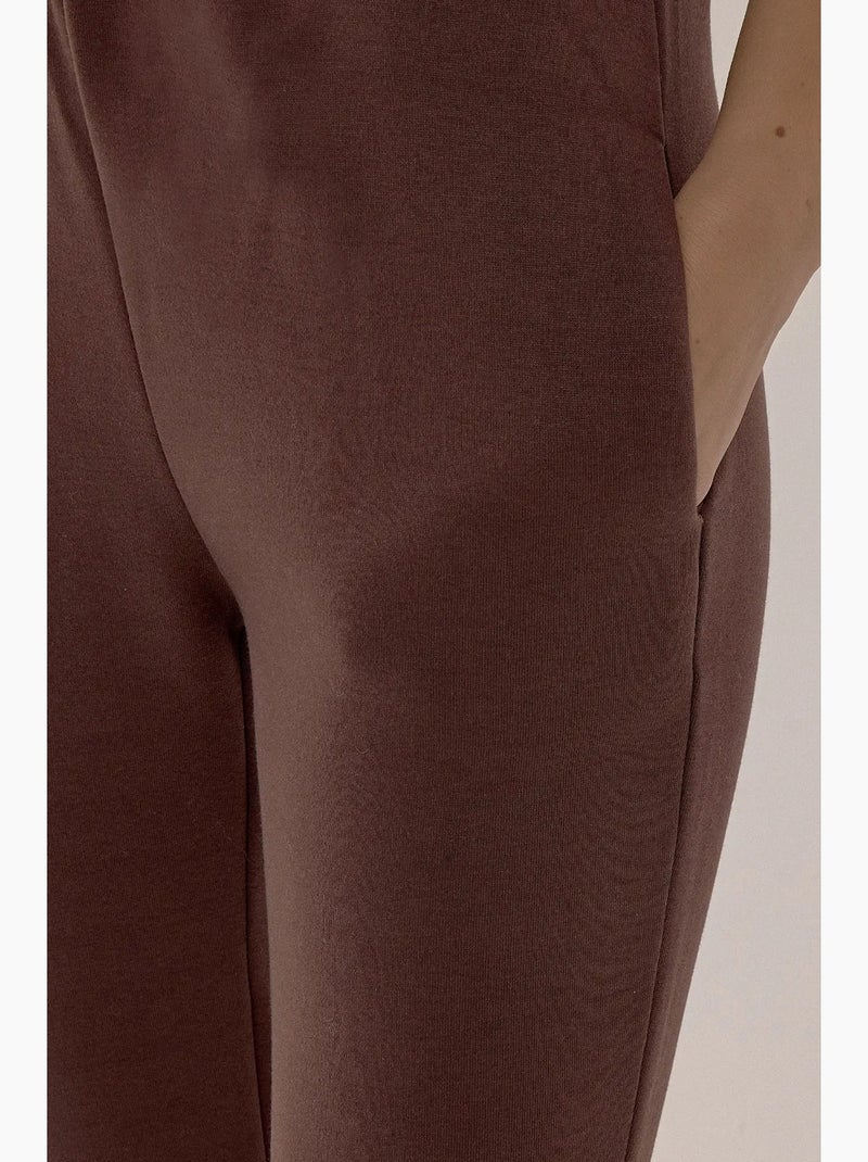 Pantaloni della tuta aderenti con cordoncino hiccup Marrone - Kiabi