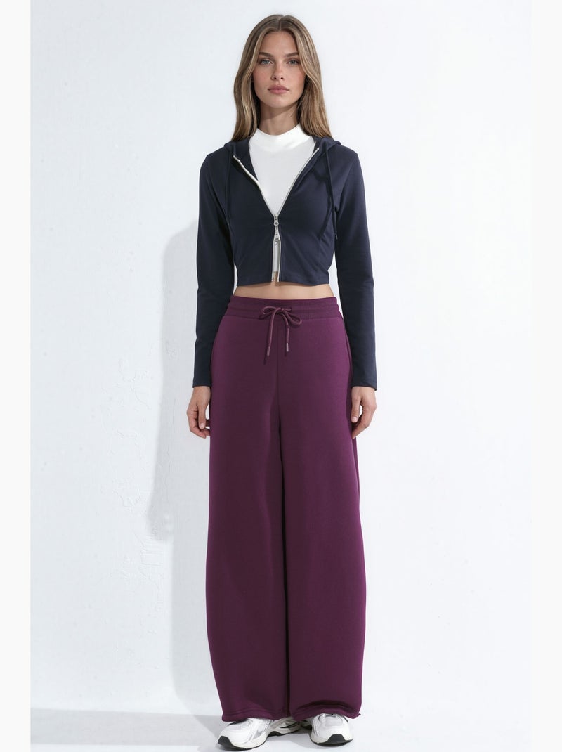 Pantaloni della tuta basic raised barrel fit hiccup Viola melanzana - Kiabi