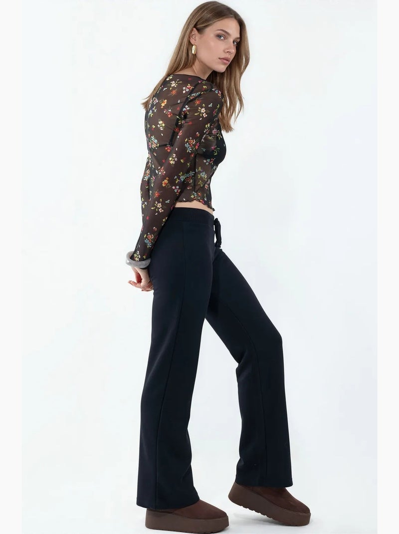 Pantaloni della tuta da donna a gamba dritta busem Blu marino - Kiabi