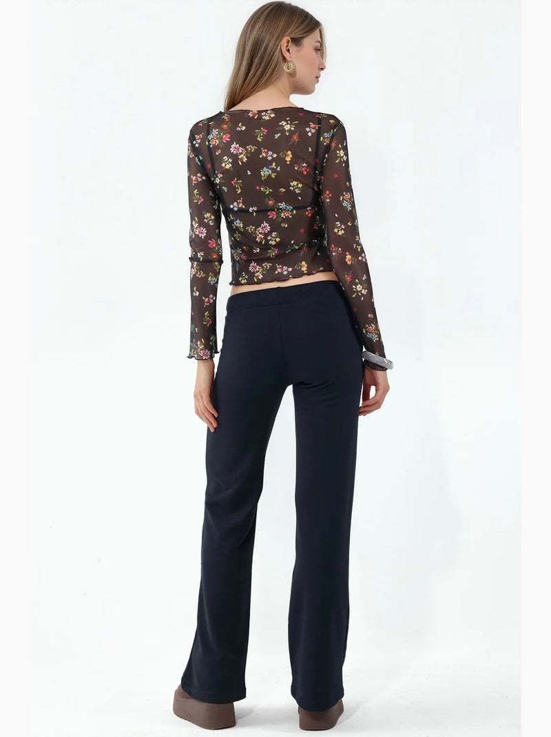 Pantaloni della tuta da donna a gamba dritta busem Blu marino - Kiabi