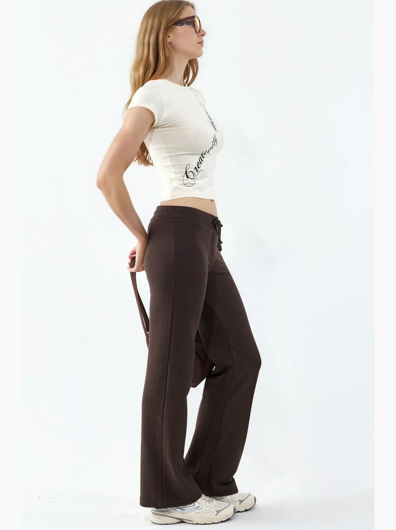 Pantaloni della tuta da donna a gamba dritta busem Marrone - Kiabi