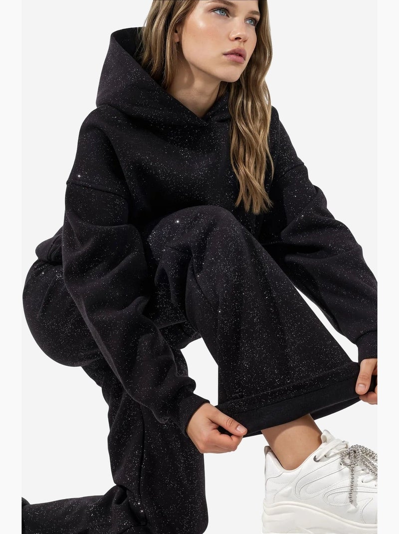 Pantaloni della tuta da donna in cotone ed elastan busem Nero - Kiabi