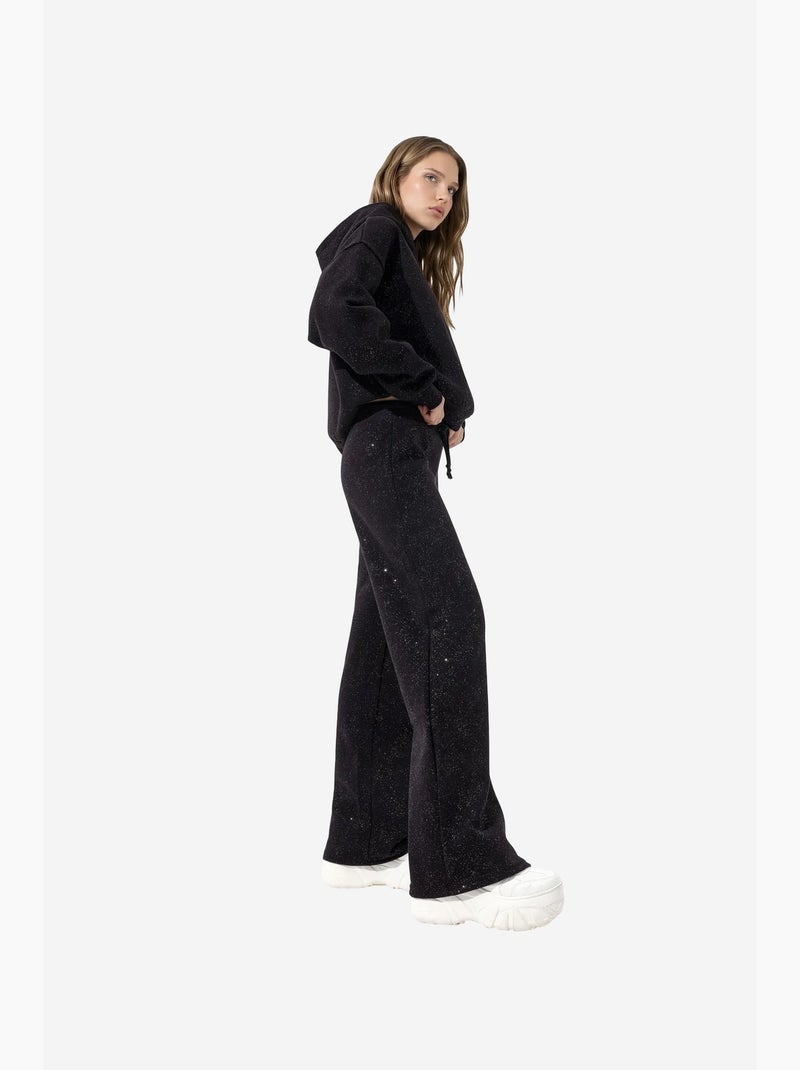 Pantaloni della tuta da donna in cotone ed elastan busem Nero - Kiabi