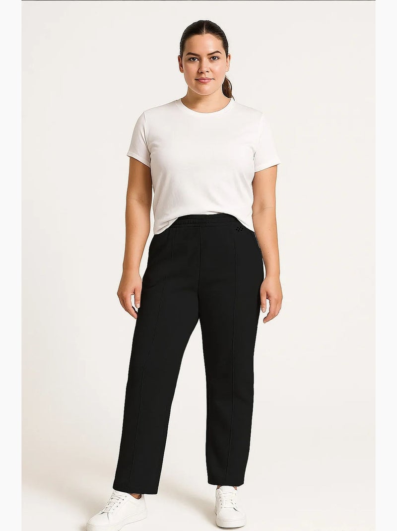 Pantaloni della tuta da donna in misto cotone tommy Nero Grigio - Kiabi