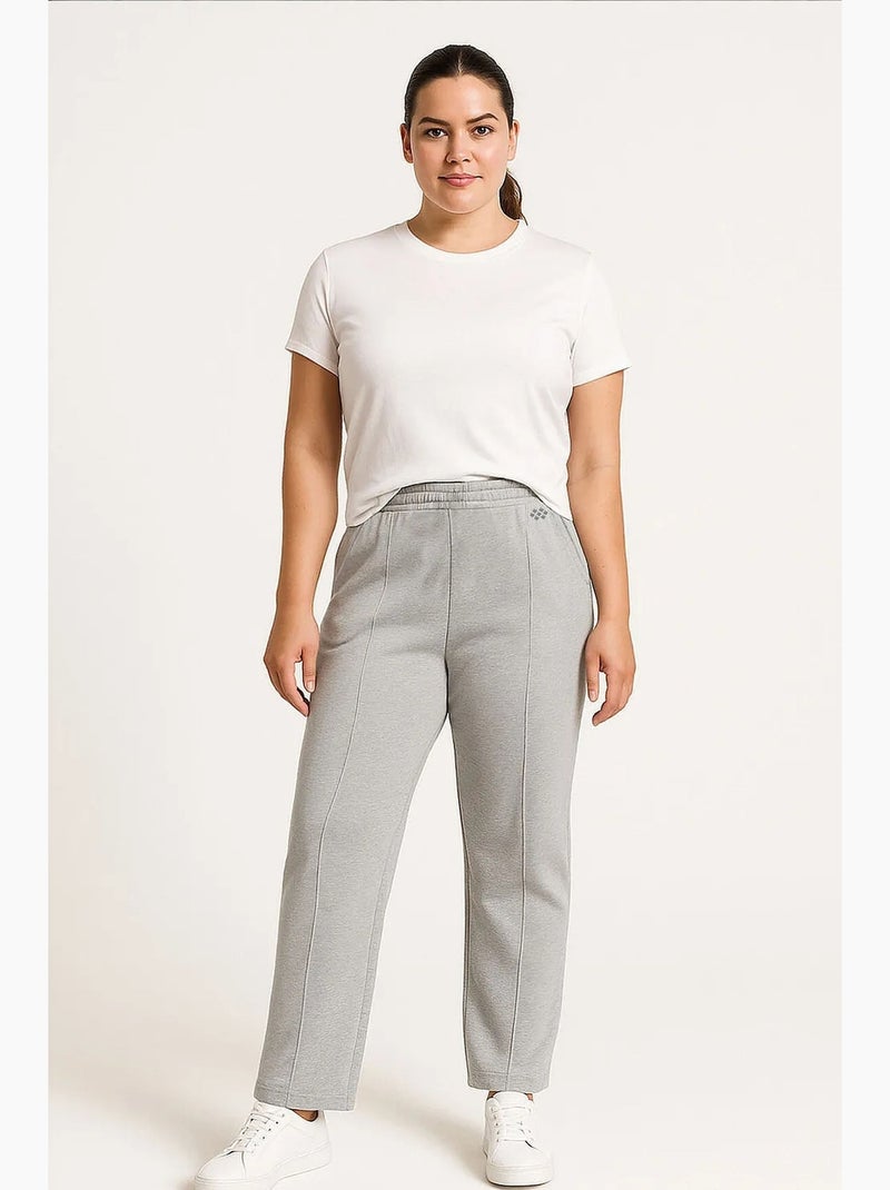 Pantaloni della tuta da donna in misto cotone tommy Nero Grigio - Kiabi