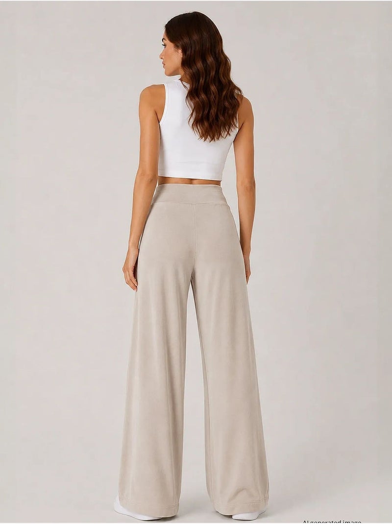 Pantaloni della tuta da donna in misto viscosa tommy Beige naturale - Kiabi