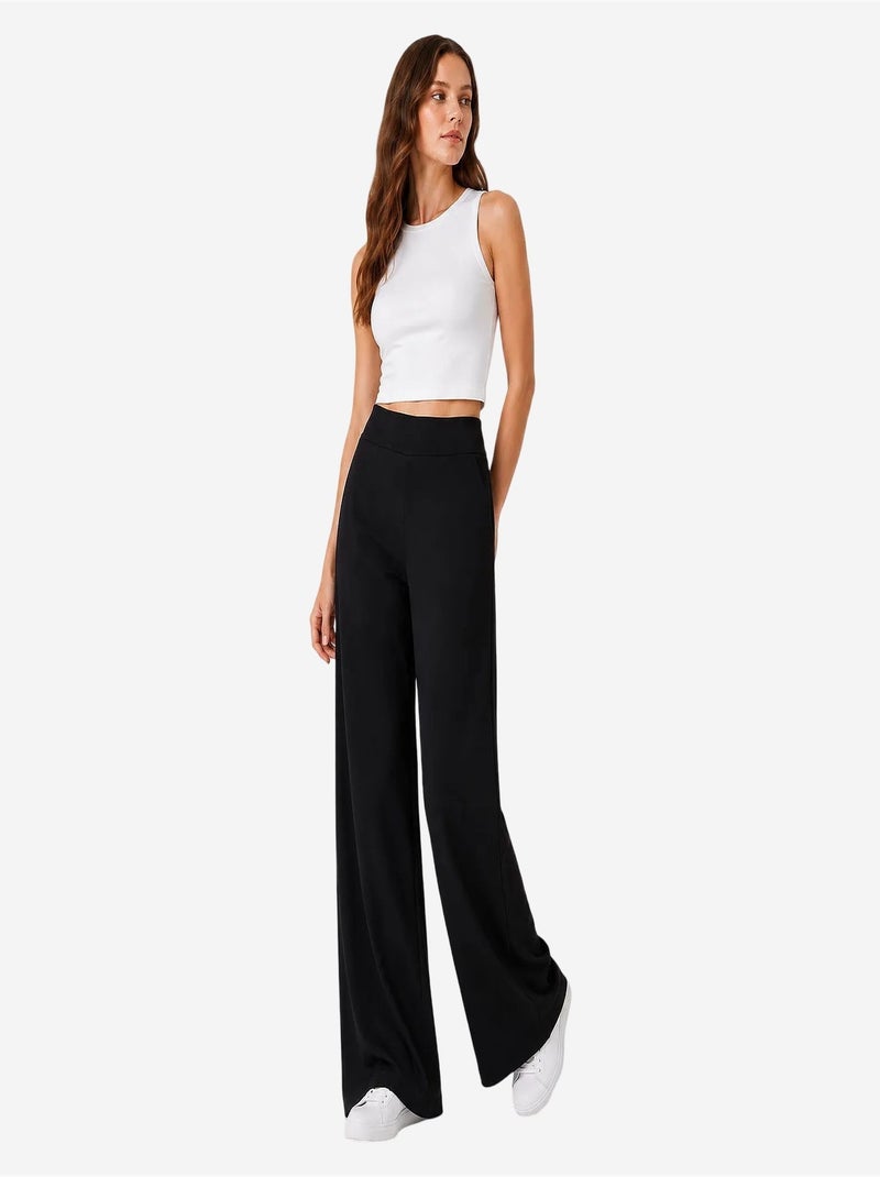 Pantaloni della tuta da donna in misto viscosa tommy Nero - Kiabi