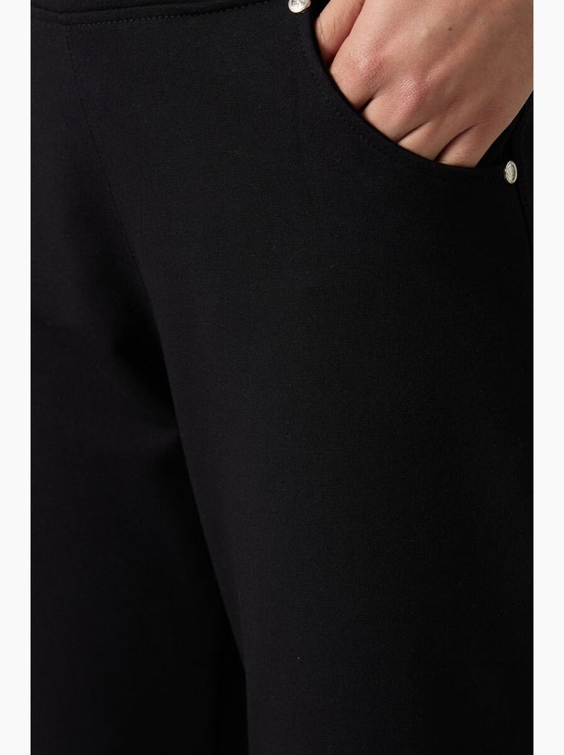 Pantaloni della tuta da donna relaxed a gamba dritta tommy Nero - Kiabi