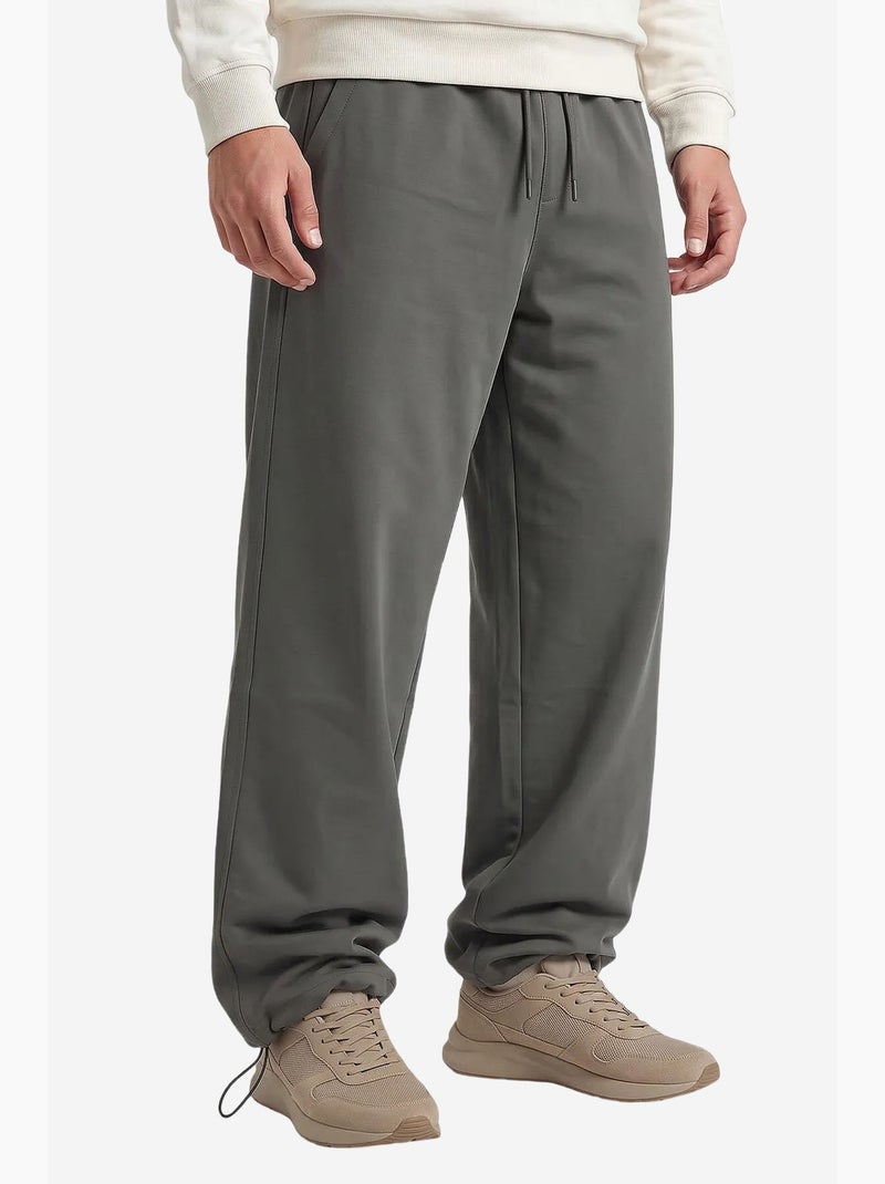 Pantaloni della tuta da uomo in misto cotone tommy Grigio nero - Kiabi